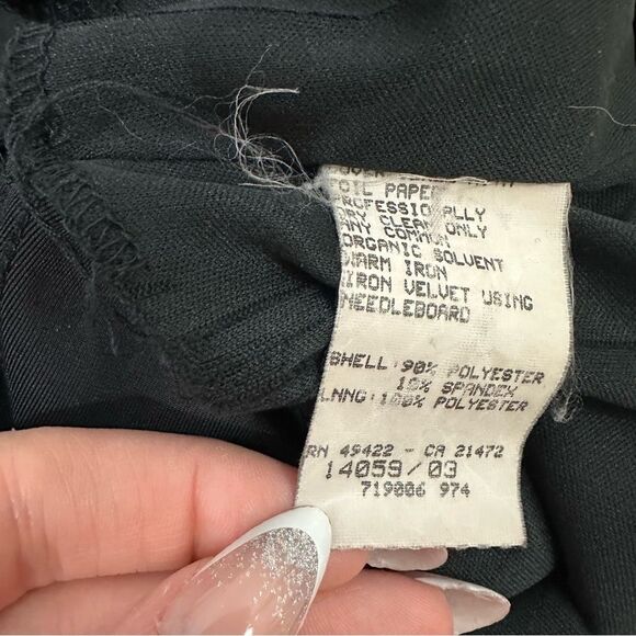 Vintage Scott McClintock Black Velvet Maxi Holiday Bodycon Prom Formal Dress - Picture 6 of 12